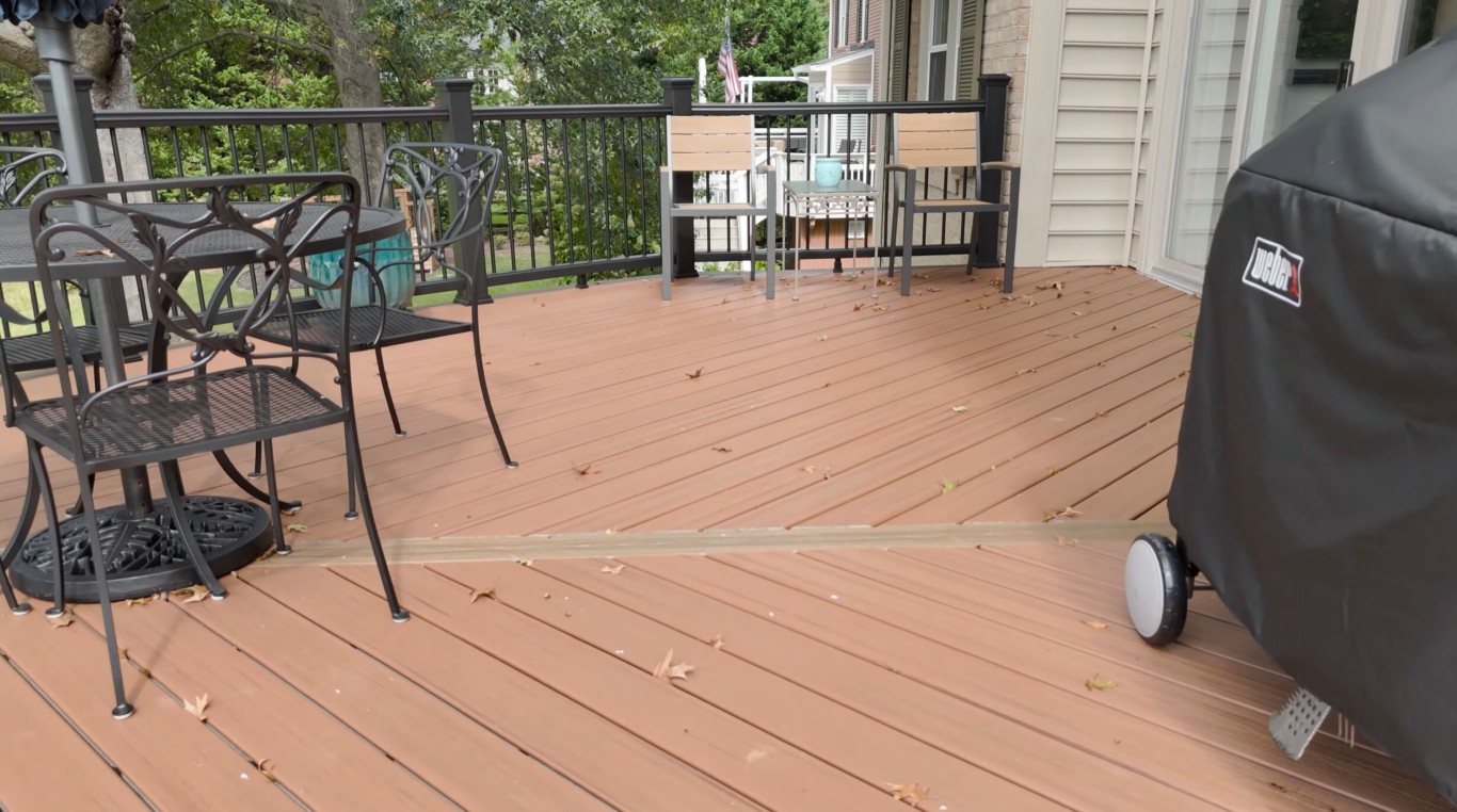 Wood deck installation in Centreville, VA